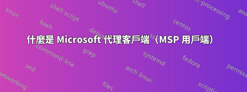 什麼是 Microsoft 代理客戶端（MSP 用戶端）