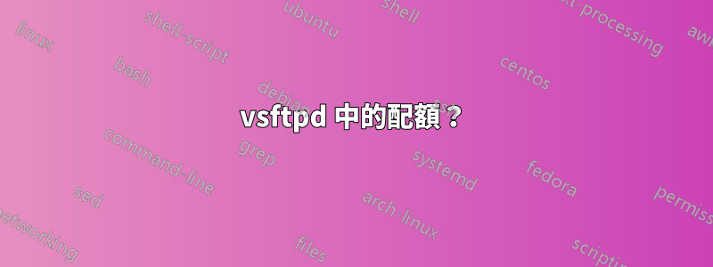 vsftpd 中的配額？