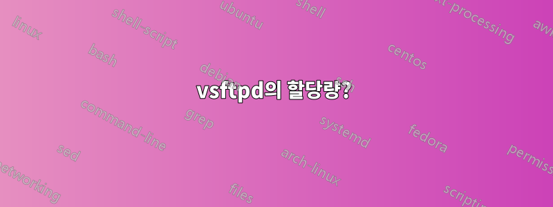 vsftpd의 할당량?