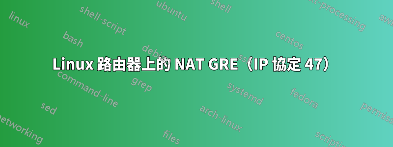 Linux 路由器上的 NAT GRE（IP 協定 47）