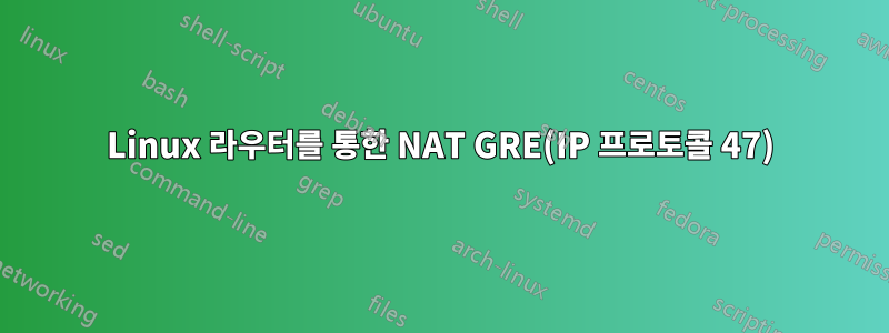 Linux 라우터를 통한 NAT GRE(IP 프로토콜 47)