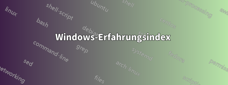 Windows-Erfahrungsindex