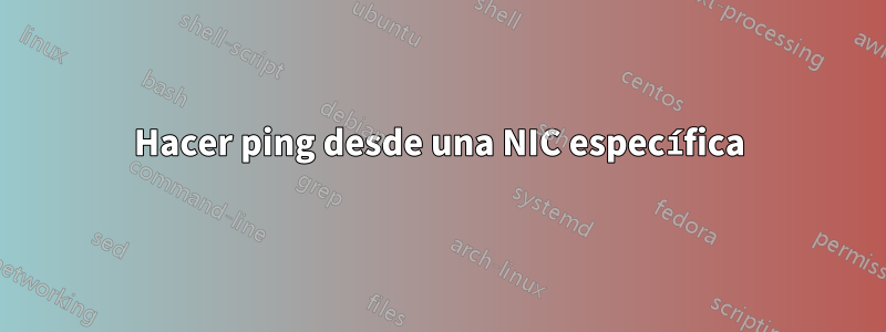 Hacer ping desde una NIC específica