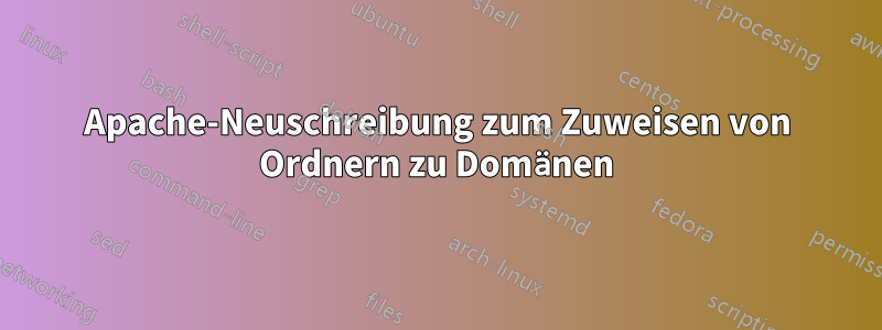 Apache-Neuschreibung zum Zuweisen von Ordnern zu Domänen