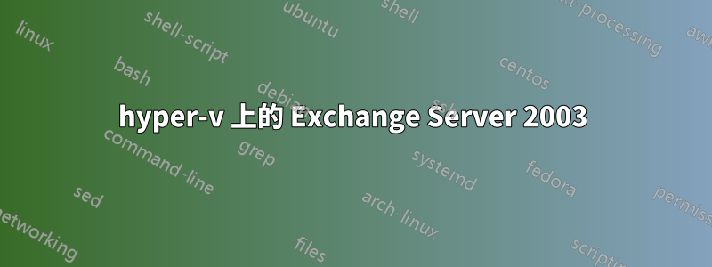 hyper-v 上的 Exchange Server 2003