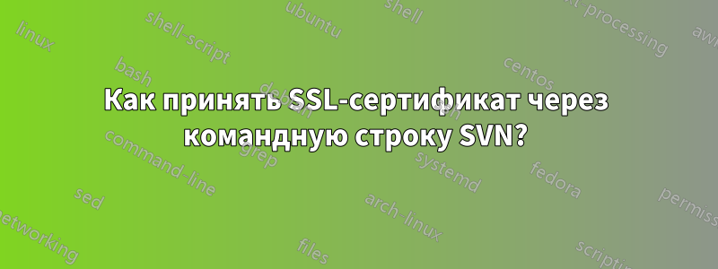 Как принять SSL-сертификат через командную строку SVN?