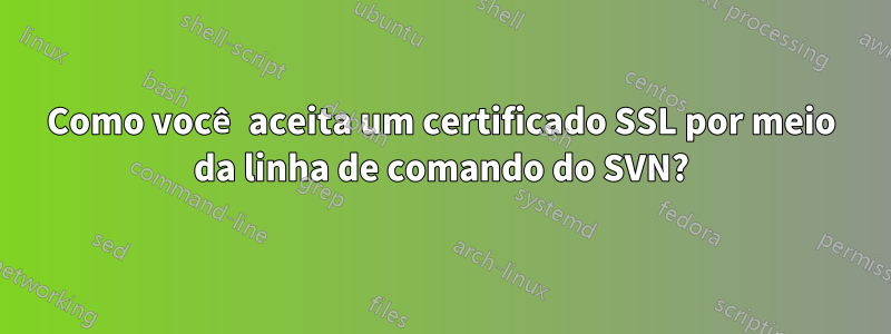 Como você aceita um certificado SSL por meio da linha de comando do SVN?