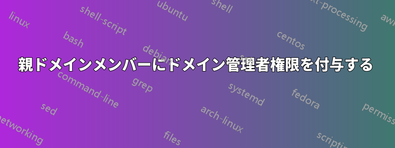 親ドメインメンバーにドメイン管理者権限を付与する