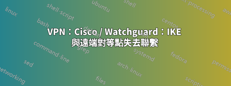 VPN：Cisco / Watchguard：IKE 與遠端對等點失去聯繫