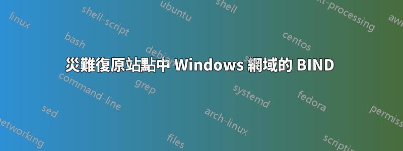 災難復原站點中 Windows 網域的 BIND