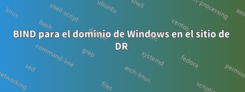 BIND para el dominio de Windows en el sitio de DR