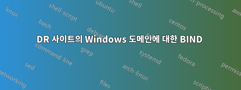 DR 사이트의 Windows 도메인에 대한 BIND