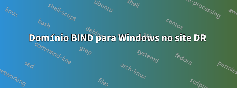 Domínio BIND para Windows no site DR