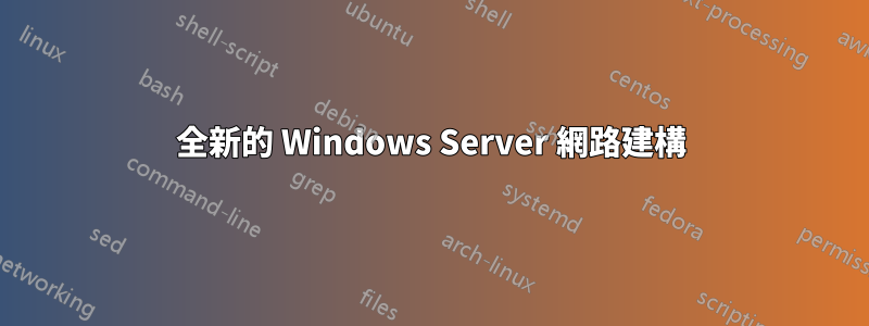 全新的 Windows Server 網路建構