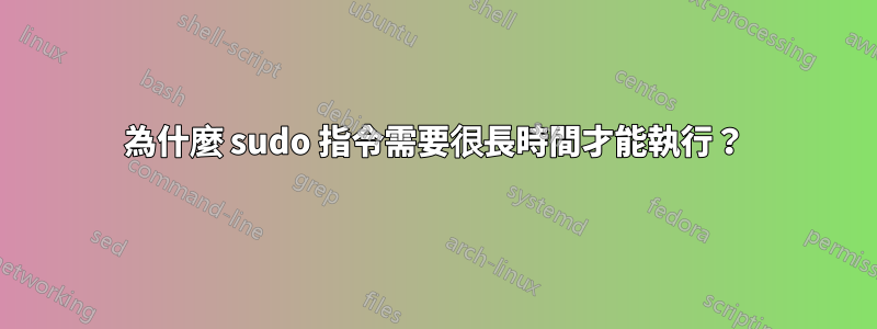 為什麼 sudo 指令需要很長時間才能執行？