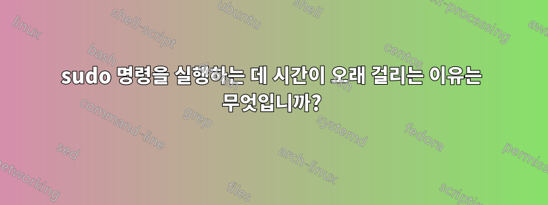 sudo 명령을 실행하는 데 시간이 오래 걸리는 이유는 무엇입니까?