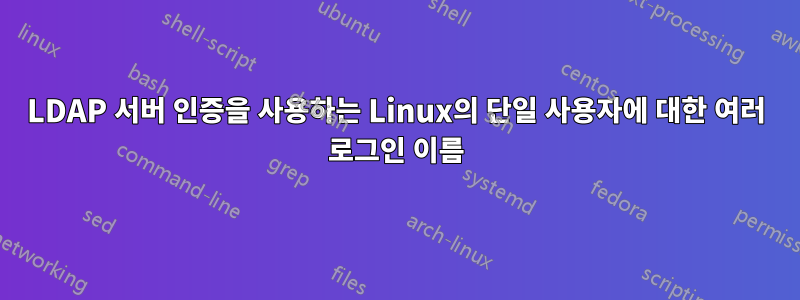 LDAP 서버 인증을 사용하는 Linux의 단일 사용자에 대한 여러 로그인 이름