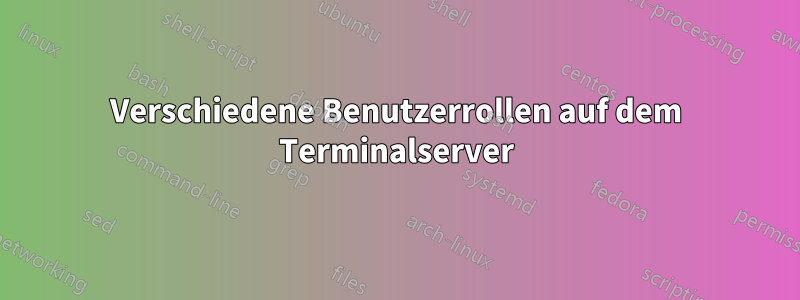 Verschiedene Benutzerrollen auf dem Terminalserver