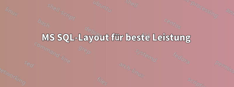 MS SQL-Layout für beste Leistung