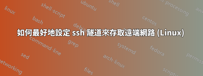 如何最好地設定 ssh 隧道來存取遠端網路 (Linux)