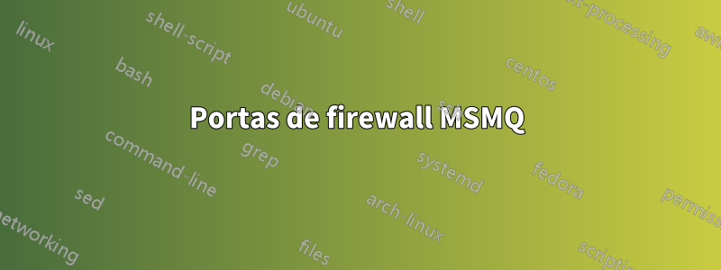 Portas de firewall MSMQ