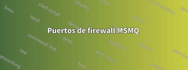 Puertos de firewall MSMQ