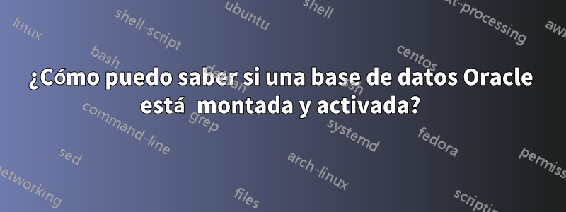 ¿Cómo puedo saber si una base de datos Oracle está montada y activada?