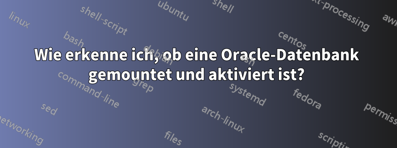 Wie erkenne ich, ob eine Oracle-Datenbank gemountet und aktiviert ist?