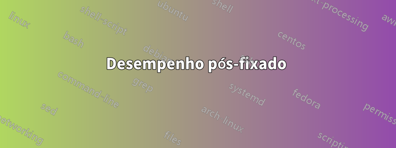 Desempenho pós-fixado