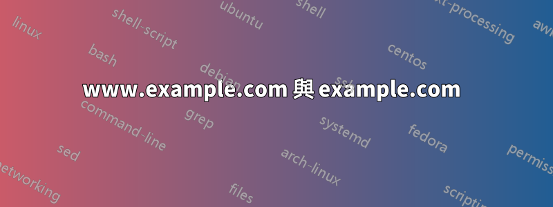 www.example.com 與 example.com 