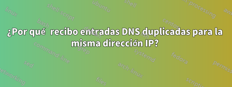 ¿Por qué recibo entradas DNS duplicadas para la misma dirección IP?