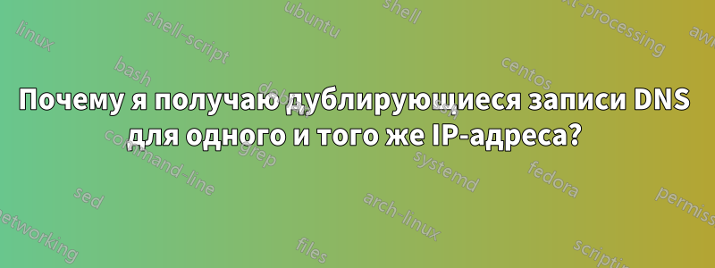 Почему я получаю дублирующиеся записи DNS для одного и того же IP-адреса?