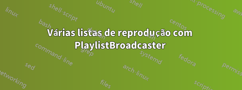 Várias listas de reprodução com PlaylistBroadcaster