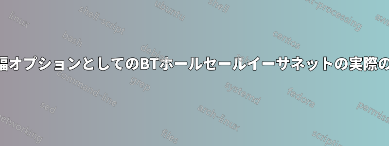 帯域幅オプションとしてのBTホールセールイーサネットの実際の体験