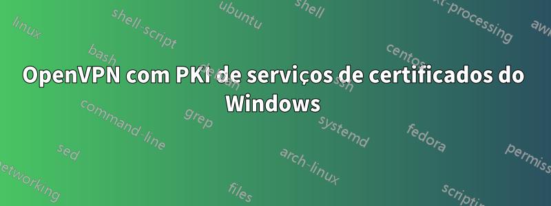 OpenVPN com PKI de serviços de certificados do Windows