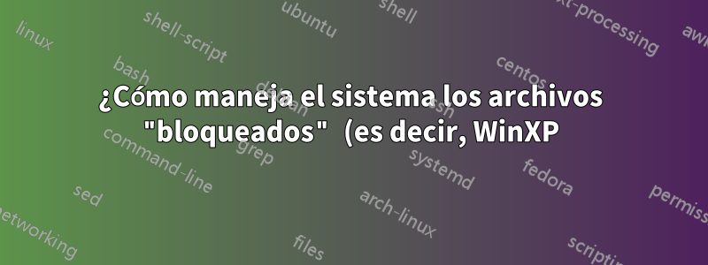 ¿Cómo maneja el sistema los archivos "bloqueados" (es decir, WinXP)?