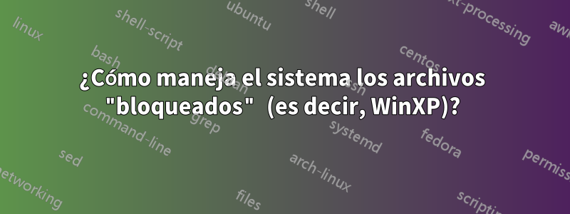 ¿Cómo maneja el sistema los archivos "bloqueados" (es decir, WinXP)?