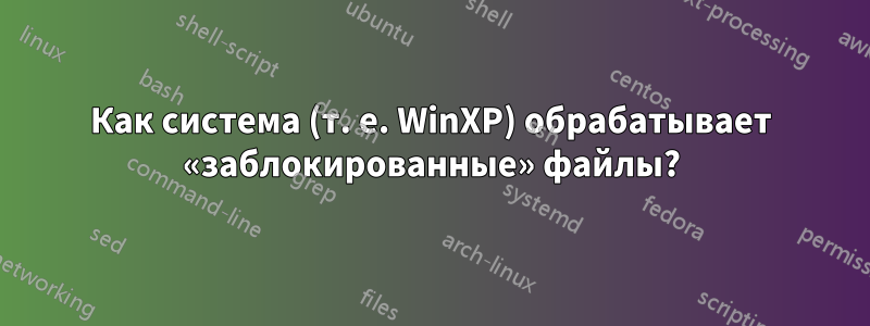 Как система (т. е. WinXP) обрабатывает «заблокированные» файлы?