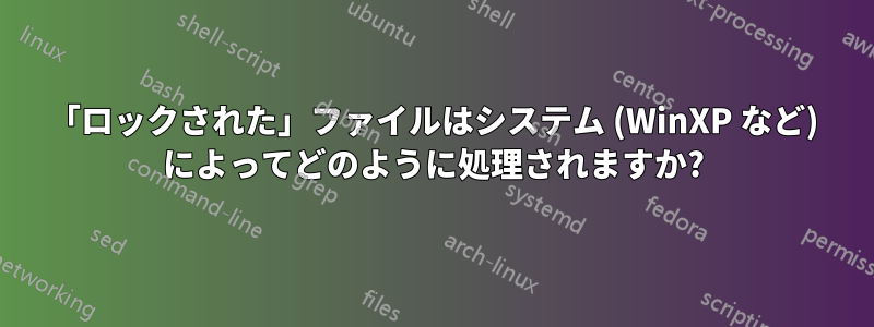 「ロックされた」ファイルはシステム (WinXP など) によってどのように処理されますか?