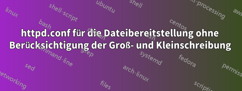 httpd.conf für die Dateibereitstellung ohne Berücksichtigung der Groß- und Kleinschreibung