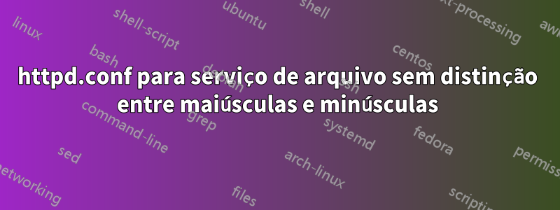 httpd.conf para serviço de arquivo sem distinção entre maiúsculas e minúsculas