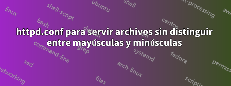 httpd.conf para servir archivos sin distinguir entre mayúsculas y minúsculas