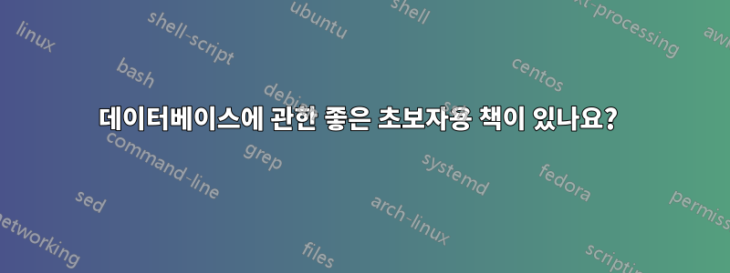 데이터베이스에 관한 좋은 초보자용 책이 있나요? 