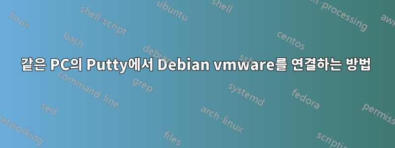 같은 PC의 Putty에서 Debian vmware를 연결하는 방법