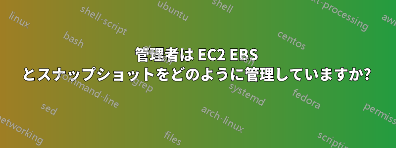 管理者は EC2 EBS とスナップショットをどのように管理していますか?