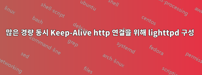 많은 경량 동시 Keep-Alive http 연결을 위해 lighttpd 구성