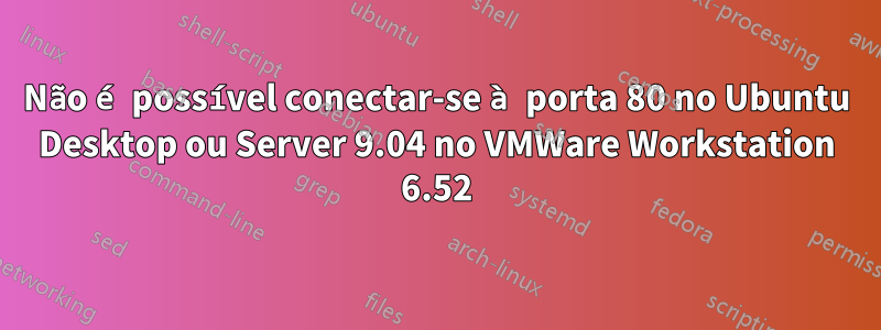 Não é possível conectar-se à porta 80 no Ubuntu Desktop ou Server 9.04 no VMWare Workstation 6.52