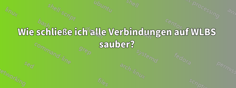 Wie schließe ich alle Verbindungen auf WLBS sauber?