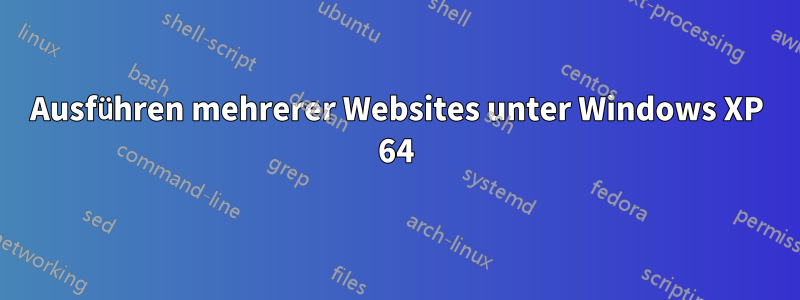 Ausführen mehrerer Websites unter Windows XP 64