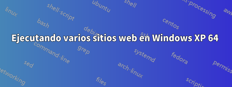 Ejecutando varios sitios web en Windows XP 64